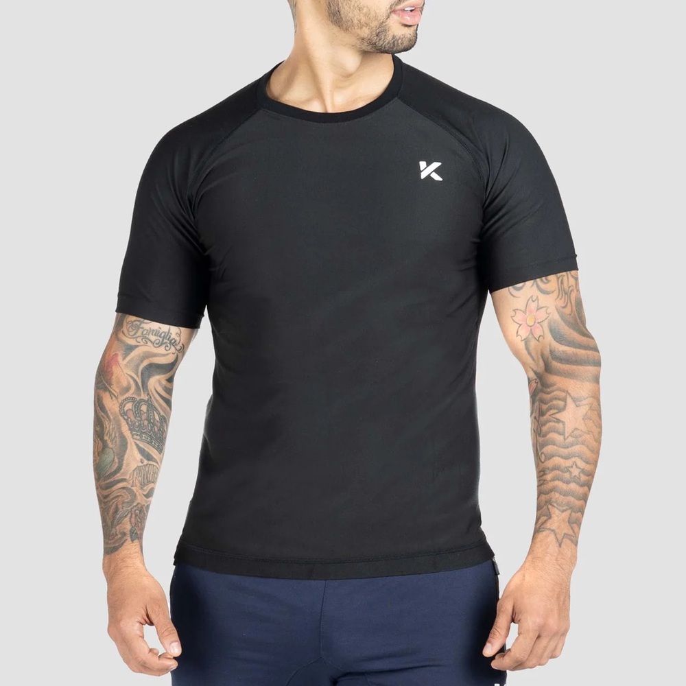 Kewlioo Mens Sauna Suit Shirt - Heat Trapping Sweat X-Large Black - Picture 2 of 7